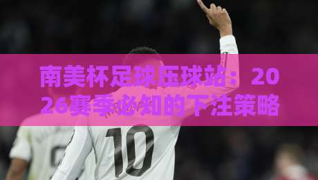 南美杯足球压球站:2026赛季必知的下注策略与赛事前瞻