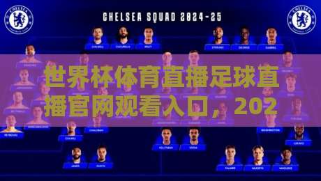 世界杯体育直播足球直播官网观看入口，2026年最全的观赛指南来了！