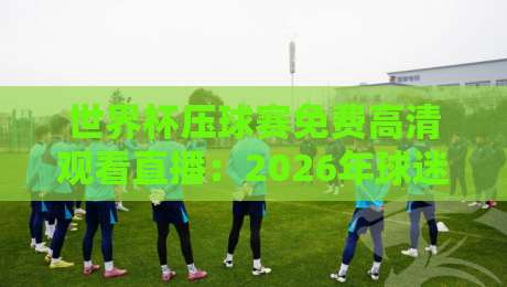 世界杯压球赛免费高清观看直播：2026年球迷必知的免费观赛指南