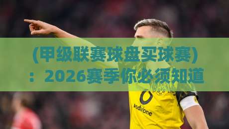 (甲级联赛球盘买球赛)：2026赛季你必须知道的那些门道