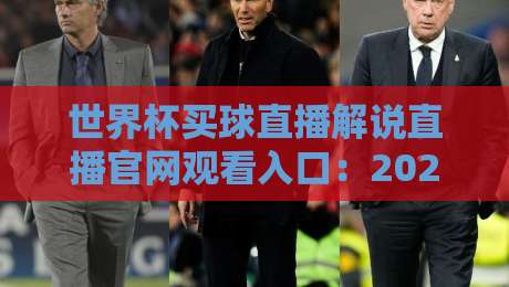 世界杯买球直播解说直播官网观看入口:2026年球迷必看的四大渠道与避坑指南